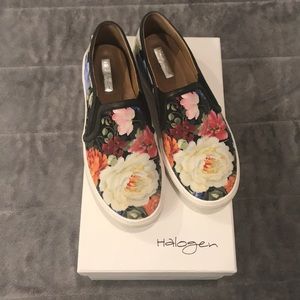 Halogen Slip on floral shoes.